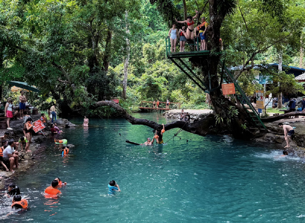 Vang Vieng Zipline & Cave Tube Experience + Blue Lagoon 2 2