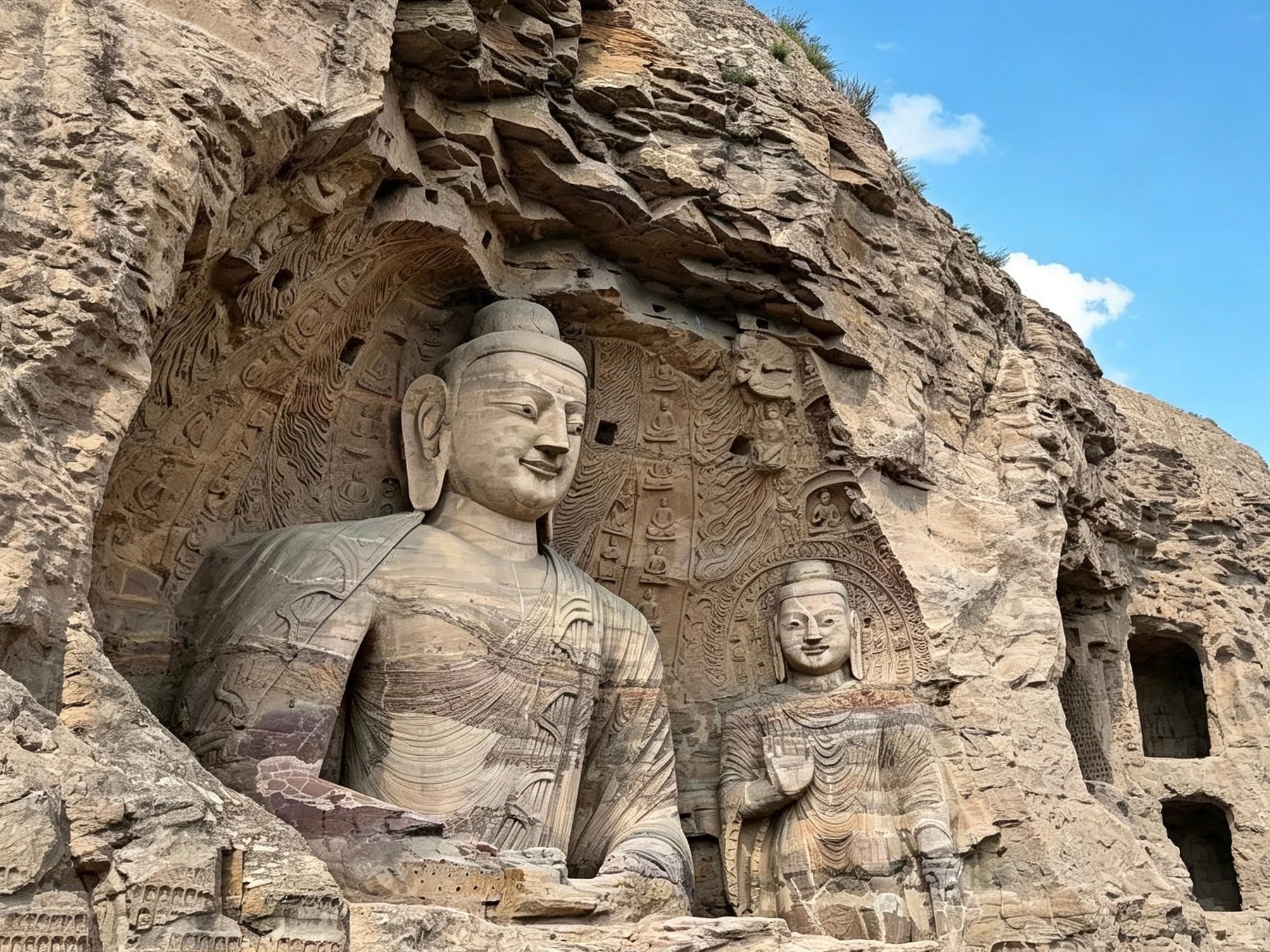 From Beijing: Datong 2-Day Grottoes & Huayan Temple Tour
