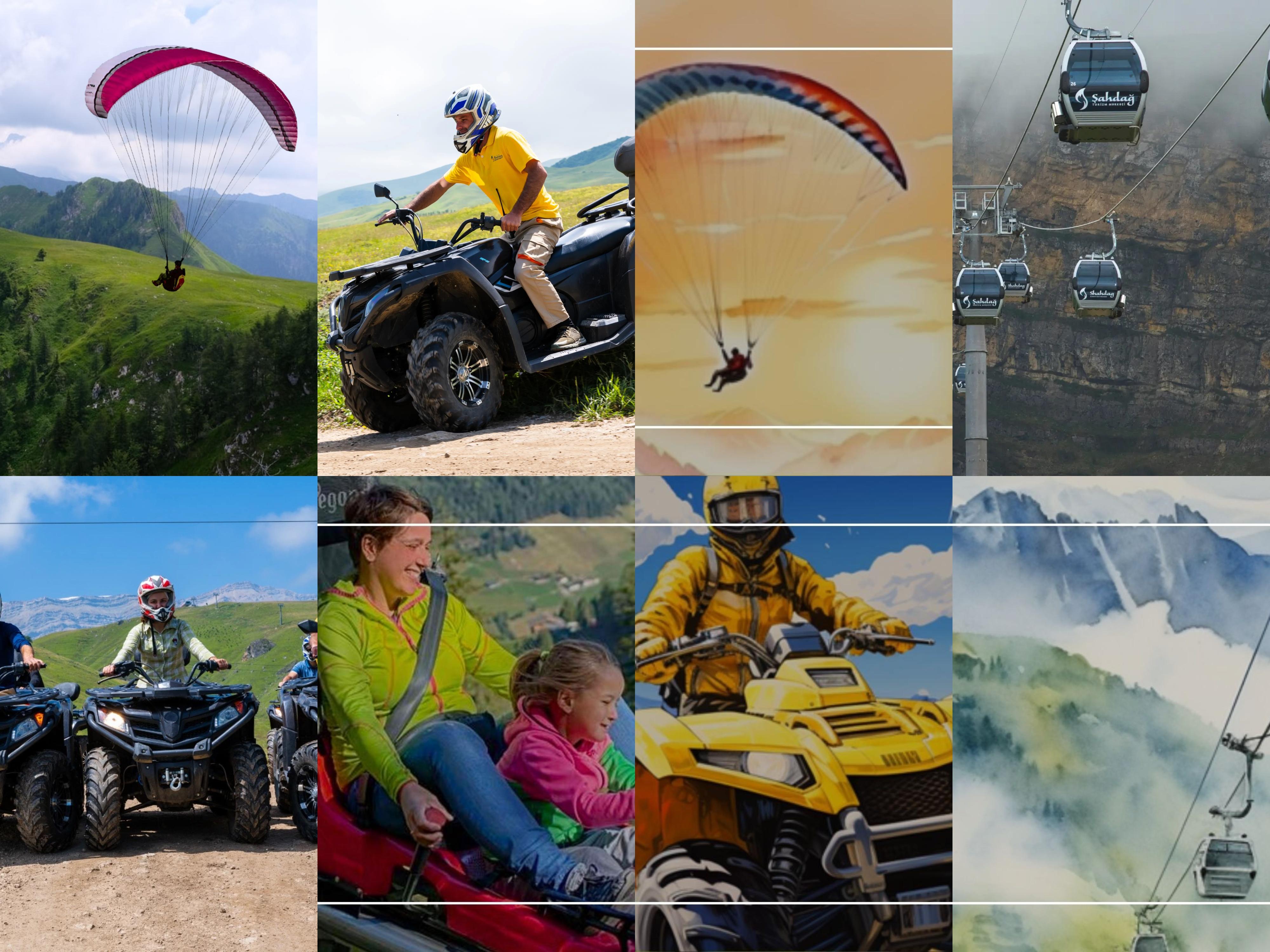 Shahdag: Paragliding, Quad Biking, Coaster & Cable Car Tour 2