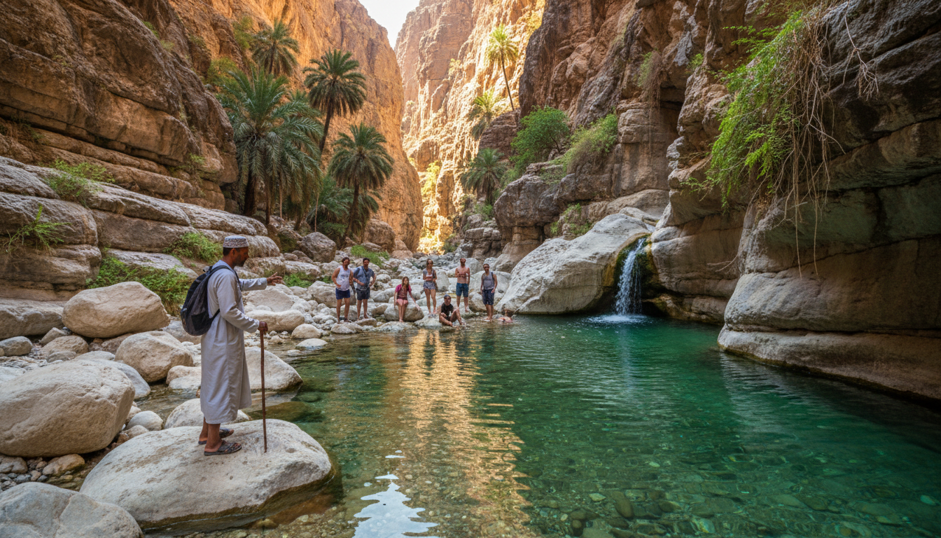 Evening Tour to Wadi Shab with Local Guide from Muscat