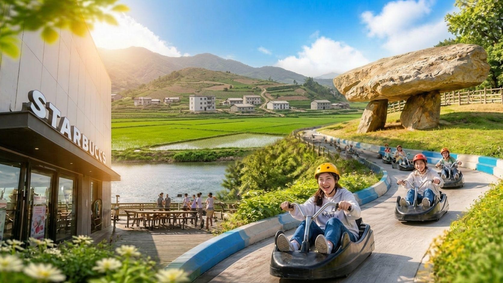 Small Group-Starbucks DMZ N.K View & Gangwha Luge Dolmen 1D