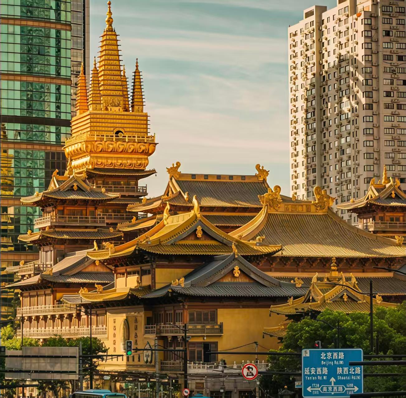 Shanghai: Jing'an Temple Ticket & Local Food Tour (Pickup)