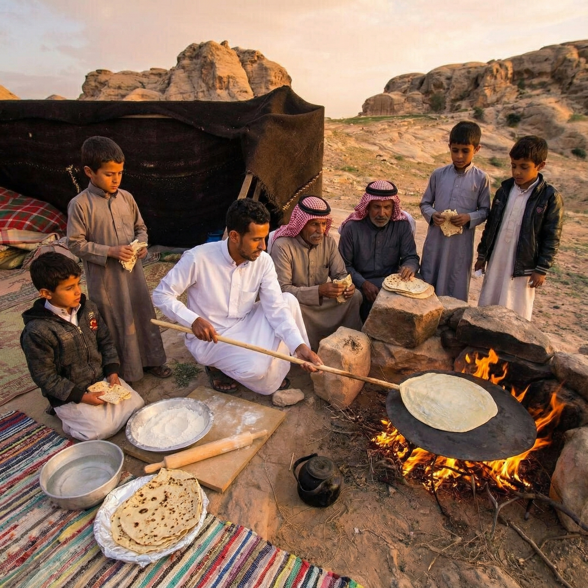 Wadi Rum:1 Day with Bedouin Family + Jeep Tour and Overnight 3