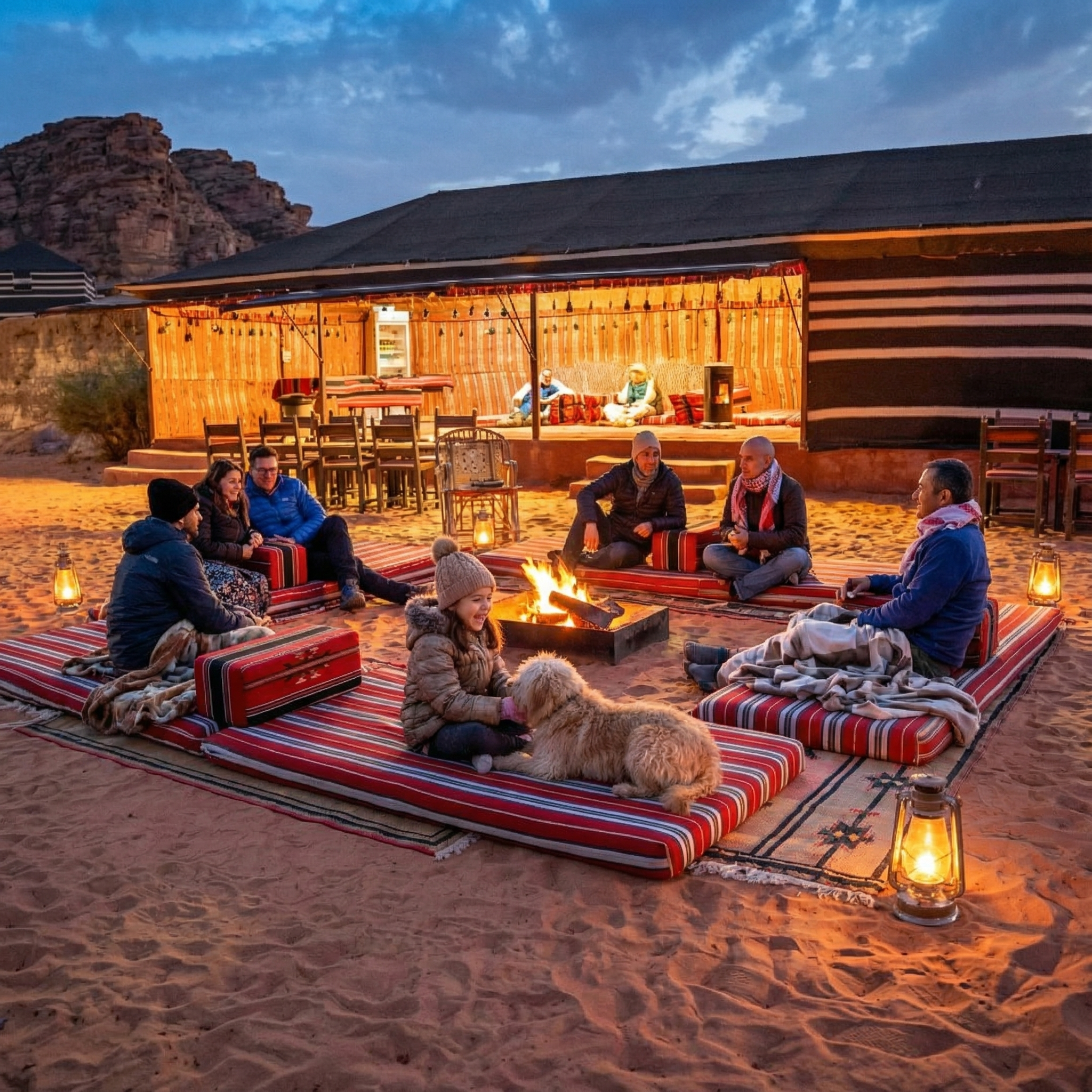 Wadi Rum:1 Day with Bedouin Family + Jeep Tour and Overnight 2