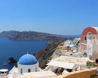 Santorini-vulkaan in Santorini
