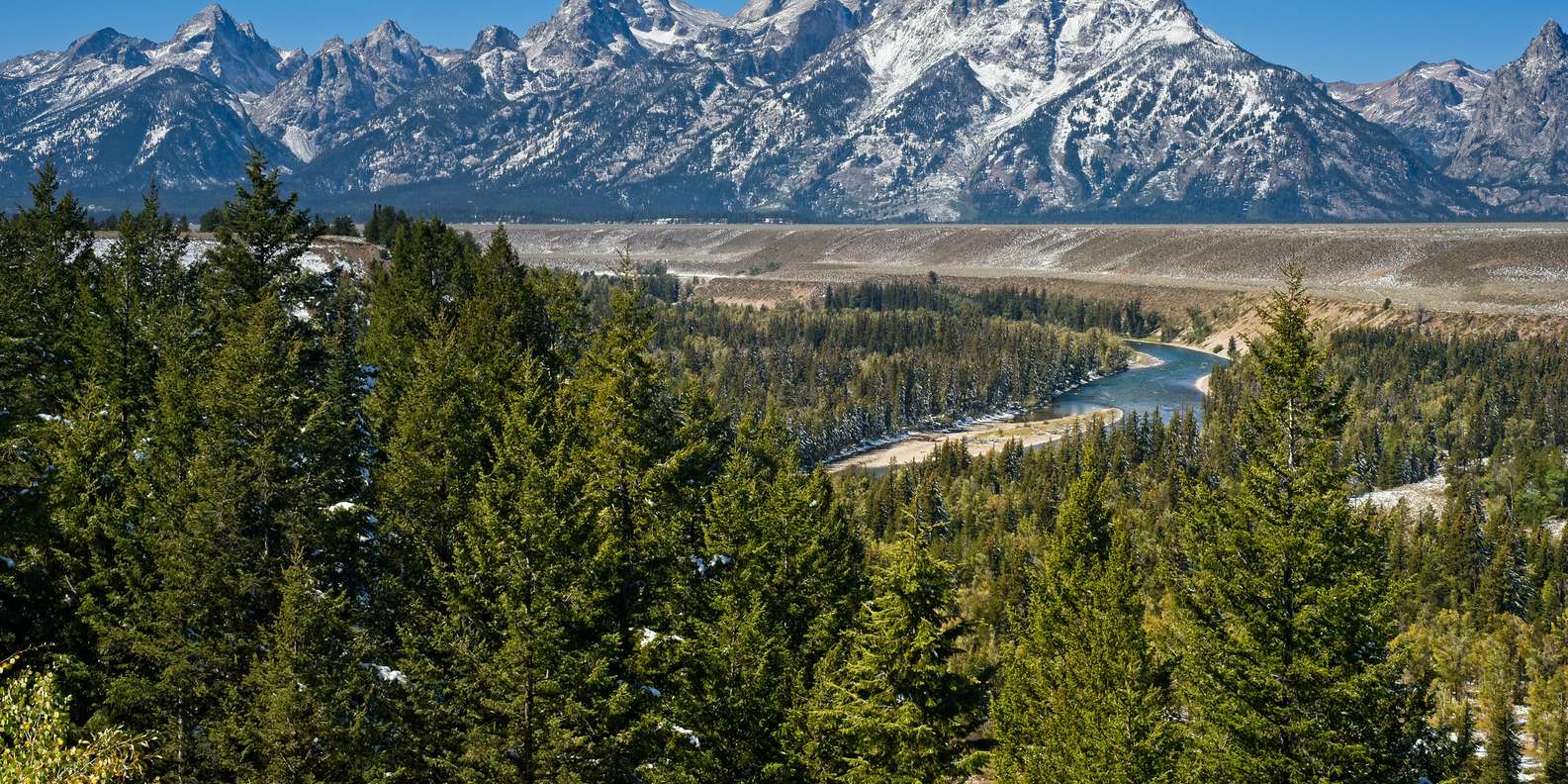 Panoramica del fiume Snake, Wyoming Esplorazione dei ghiacciai: il ...