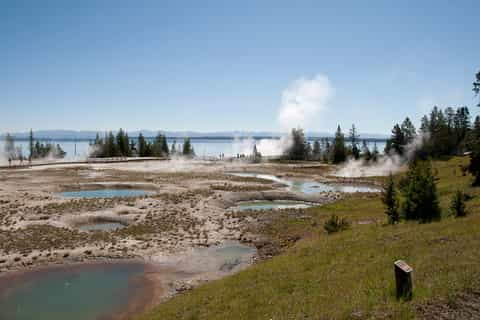 West thumb clearance geyser basin trail