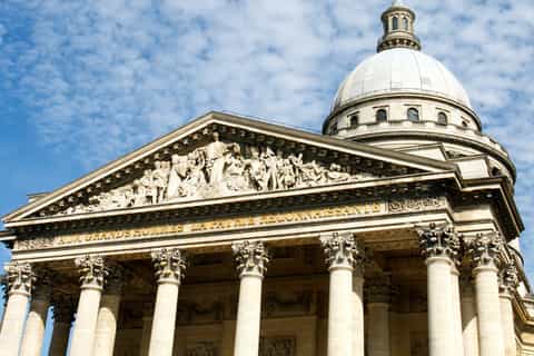Panthéon façade and dome in the Latin Quarter