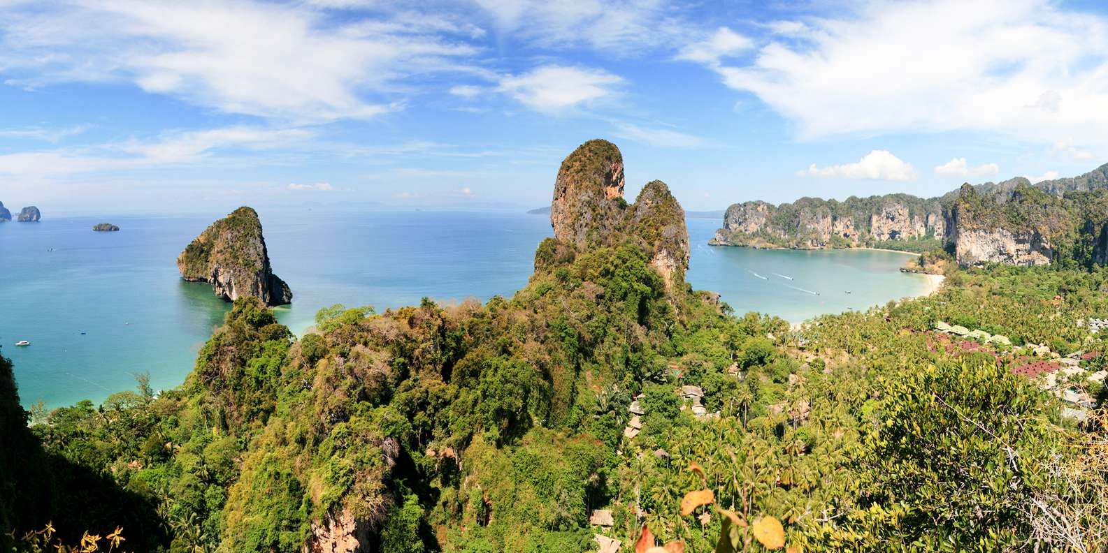 Limestone cliffs and spectacular scenery on Railay Beach