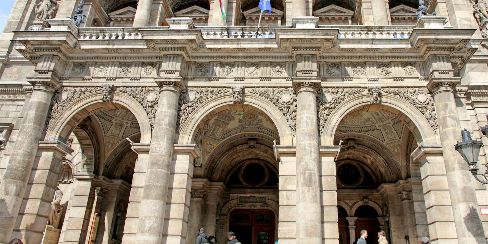 Ornate auditorium of the Hungarian State Opera House in Budapest