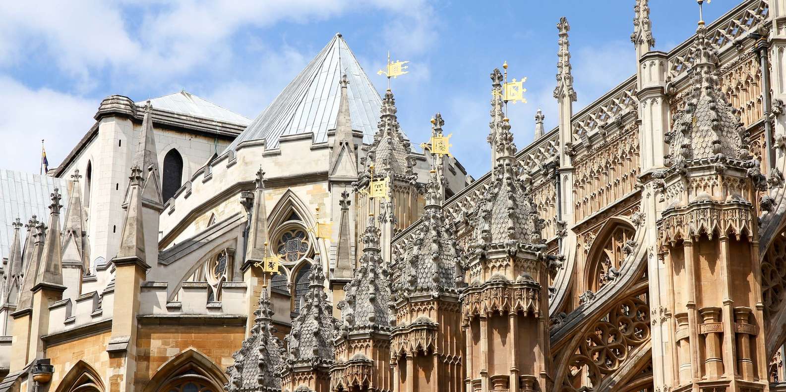 Interior detail and memorials at Westminster Abbey