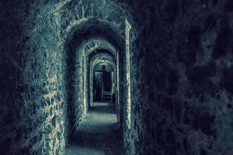 Atmospheric corridor at the London Dungeon