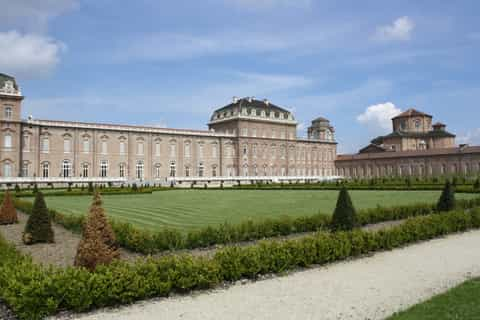 Galleria grande, Royal Palace of Venaria Reale, Italy Stock Photo