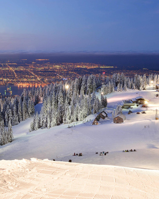 Wooden Sculpture on Grouse Mountain at Vancouver in British