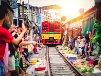 Mae Klong Zugmarkt Mae Klong Zugmarkt