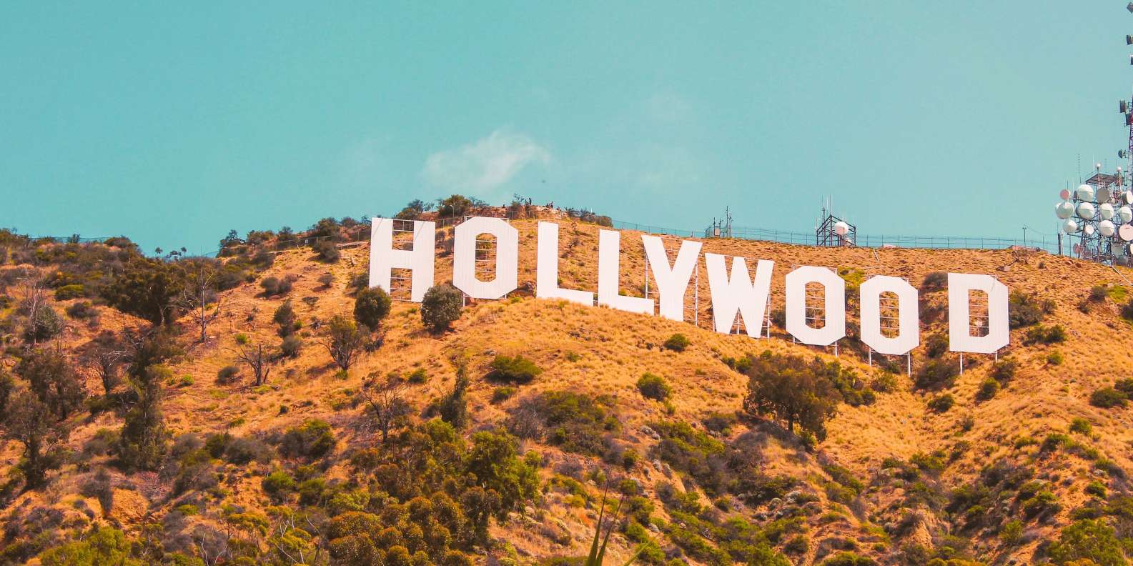 O Mundialmente Famoso Marco De Hollywood Sign. Uma Visão Do Sinal