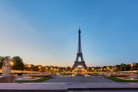 Eiffel Tower wide view across the Seine