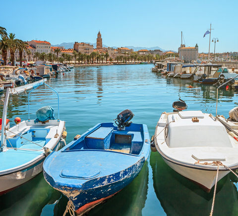 Vista panorâmica para split croácia