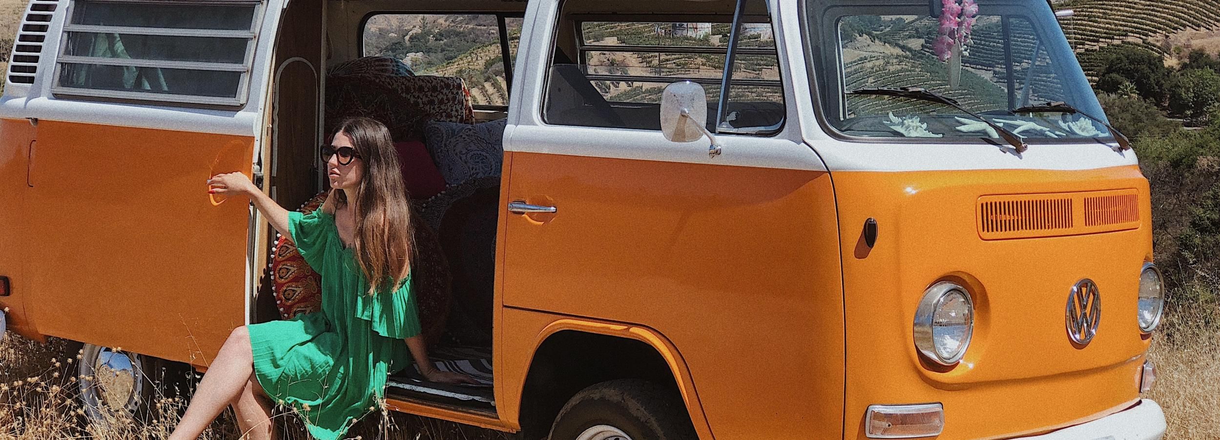 orange hippie van