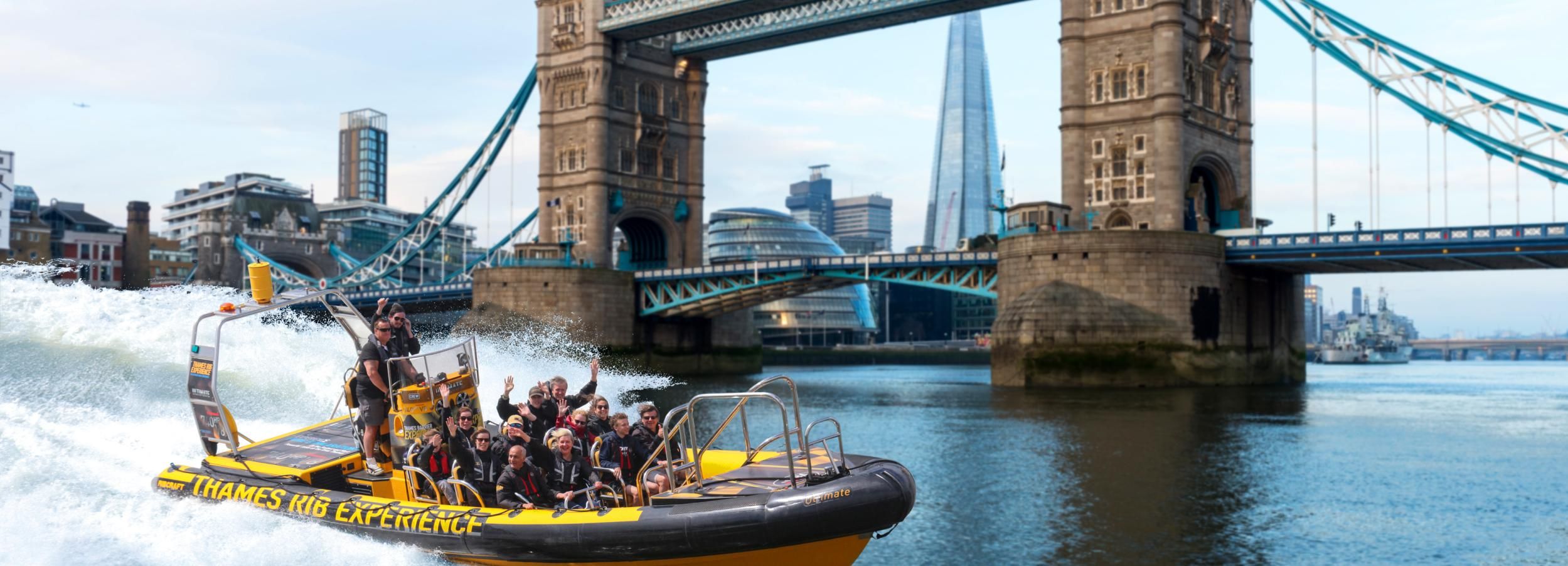 Londen: boottocht over de Theems in RIB-speedboot, 50 min.
