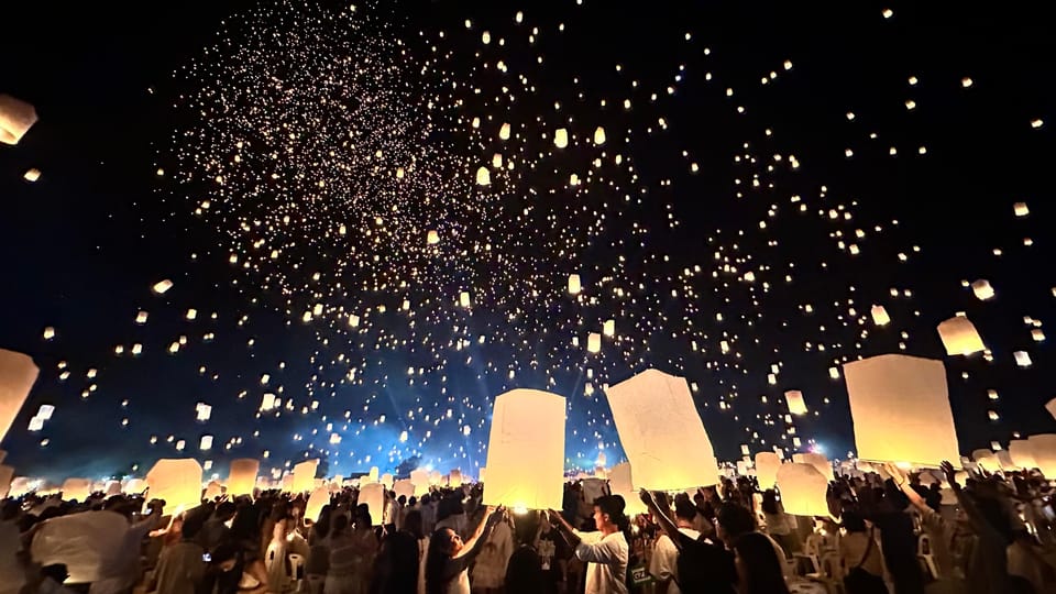 The Floating Lantern Festival in Chiang Mai.