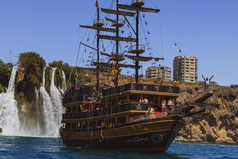 Antalya: Pirate Boat Trip, Swimming Stops & Duden Waterfall Pirate Boat Trip with Lunch and Soft Drinks (No Transfer)