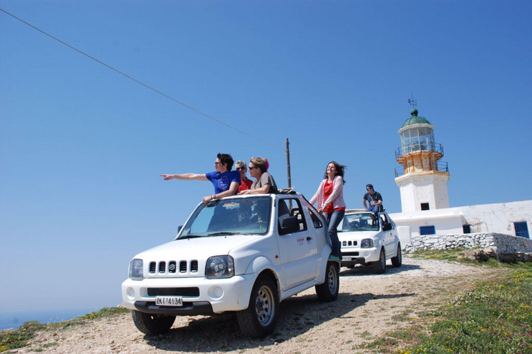 Passeio pelos destaques de Mykonos em um jipe