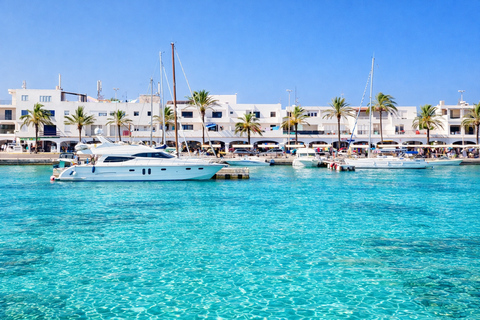 Ibiza: Formentera Boat with Open Bar, 3 meals & Sunset Party ADVANCE: Standard selection of food & open bar option