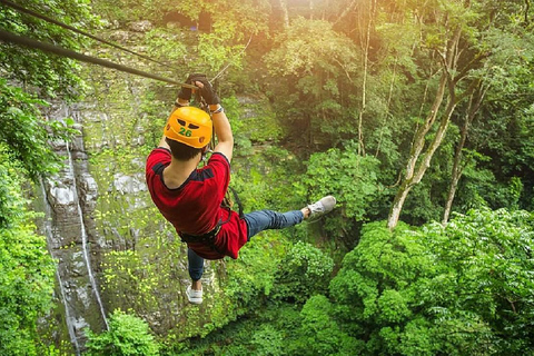 Puerto Plata: Zipline- en watervalavontuur met lunch