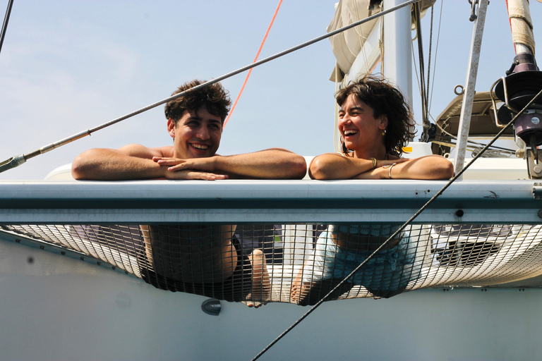 Valencia: Exclusive catamaran (max. 10), paella on board, and swimming – 3 hours Exclusive catamaran (max. 10), paella on board, and swim – 3 hours