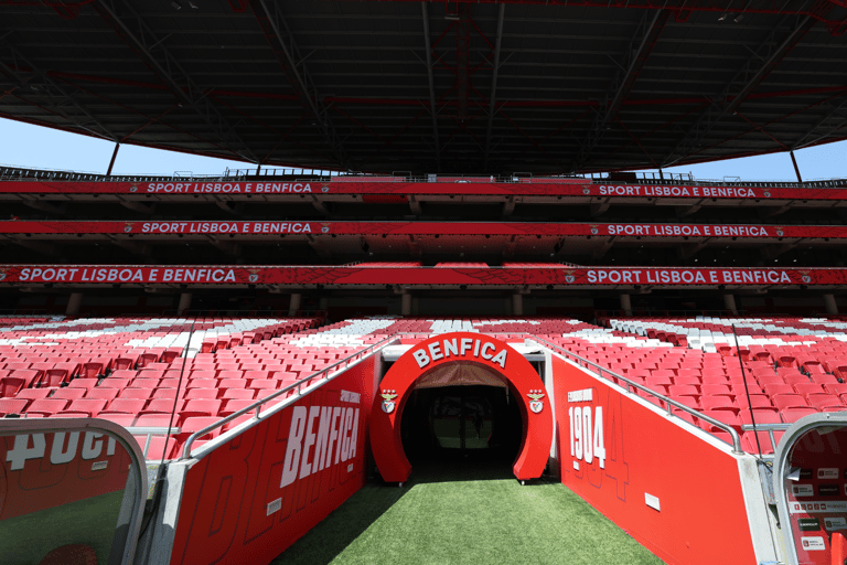 Lisbon: Slide in Sport Lisboa e Benfica Stadium Slide & Stadium Tour with Scarf