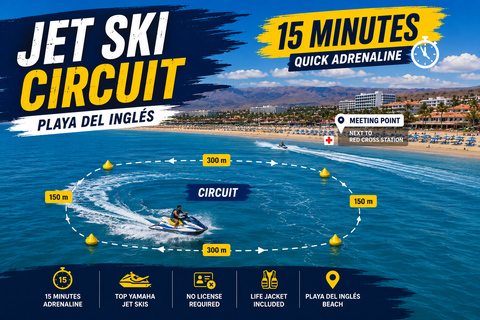 Gran Canaria: Jet Ski Circuit Experience in Playa del Inglés Gran Canaria: Playa del Inglés Jet Ski Experience 15min