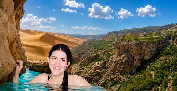 Visit Wadi Shab, Overnight Desert, & Nizwa Jebel Akhdar Tour