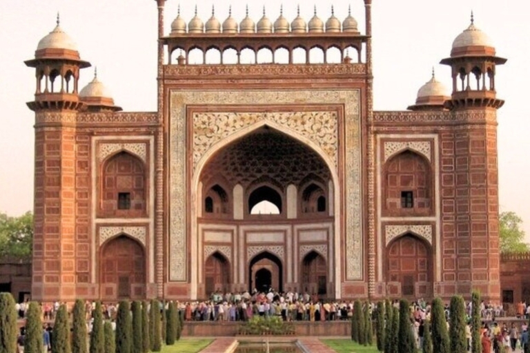 Agra : Visite guidée du Taj Mahal avec billets d'entrée en file d'attenteVisite avec billet d'entrée et guide privé