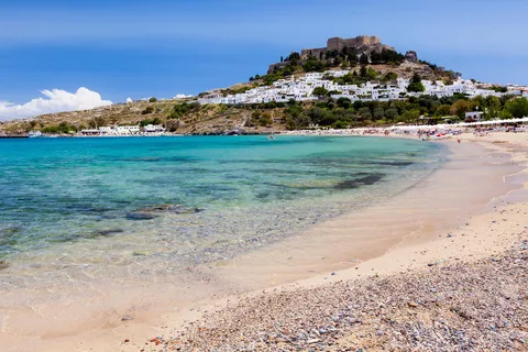 Rhodes : Excursion en bateau à Lindos avec arrêts baignade