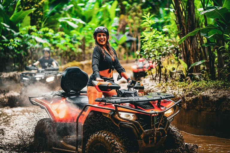 Bali: Waterfall Gorilla Cave ATV, Tubing Trip, Infinity Pool Double 250cc: Gorilla Cave ATV, Tubing - with Transfers