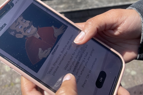 Brugia: aplikacja Sherlock Holmes na smartfony Gra miejskaGra w języku niderlandzkim