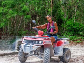 cozumel: ATV adventure with caverns, ruins with transfer