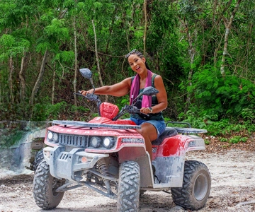 cozumel: ATV adventure with caverns, ruins with transfer