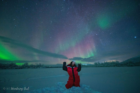 Adults Only Aurora Hunt with Snowshoeing in the wilderness