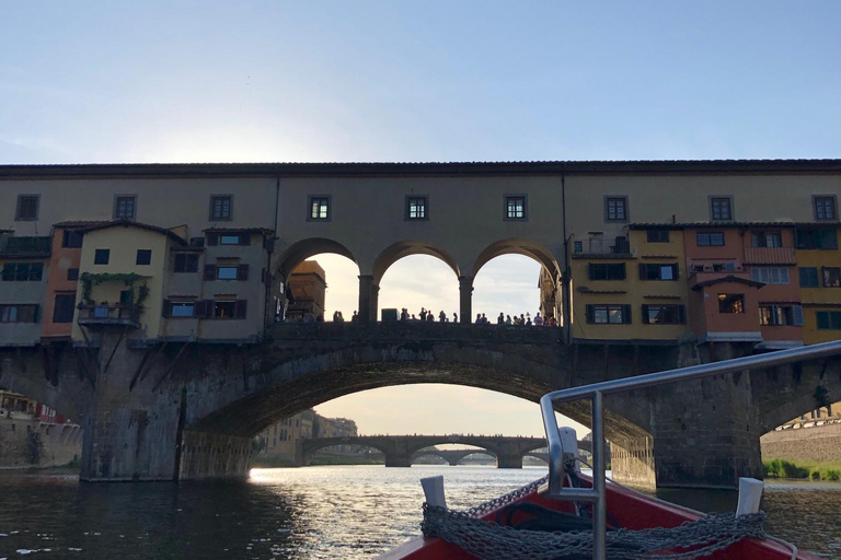 Florence: Historical Walk and Private Boat Tour with Wine