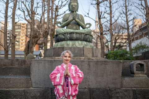 Tokyo: Luxury Kimono Walking Tour w/ Local Guide opt. Vegan