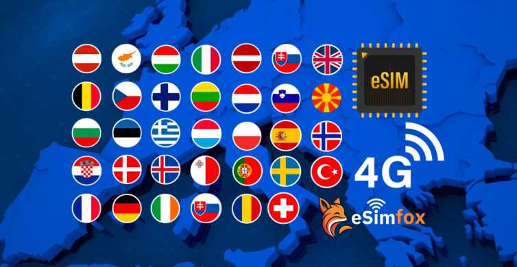 eSIM Europe og UK for reisende