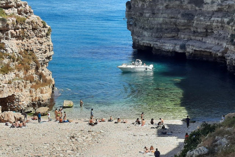 ساحل وكهوف بولينيانو: جولات بالقوارب والمشروبات والسباحة والموسيقى والمرحساحل بولينيانو والكهوف: