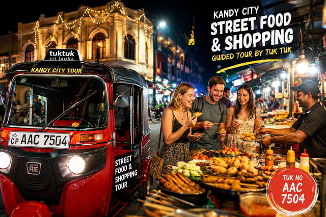 Kandy City : Street Food & Shopping Guided Tour By Tuk Tuk