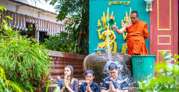 Siem Reap: Traditional Monk Blessing & Lotus Farm Experience