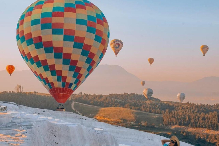 Antalya: Pamukkale Guided Tour With Optional Balloon Flight Pamukkale Balloon Only w/Transfer from Pamukkale Hotels