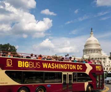 DC: Passeio turístico hop-on hop-off em ônibus aberto