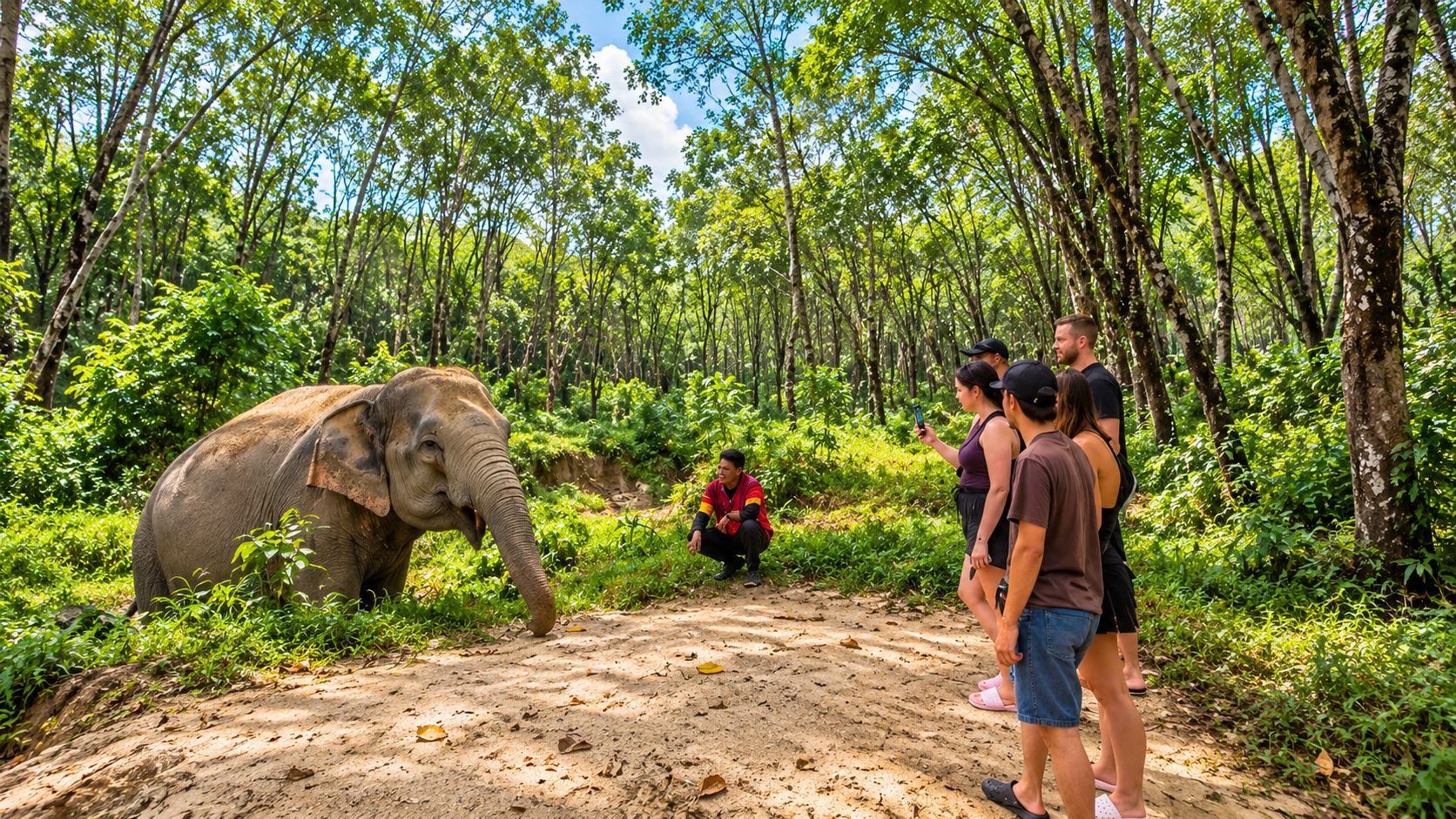 Khao Lak: Geführte Wanderung zur Verhaltensbeobachtung von Elefanten in der Natur