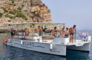 Castellammare del Golfo: Katamaran-Tour im Naturschutzgebiet Zingaro und Scopello
